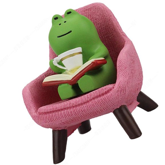 Necvior Miniature Frogs Figurine for Desk and Garden Decors Cute Resin Frogs Sculpture