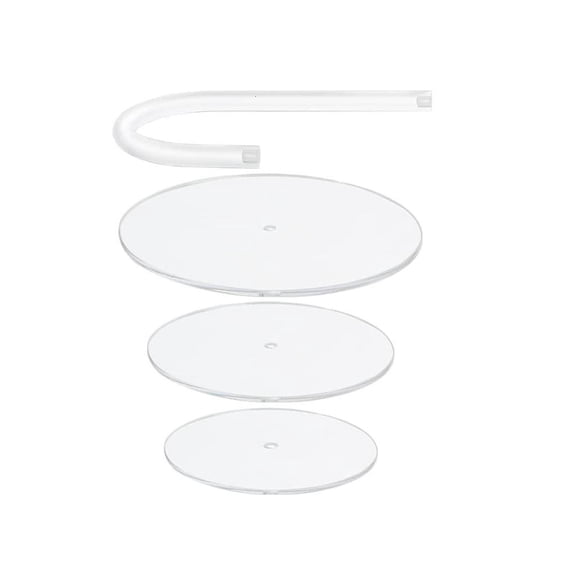 Necvior Modern Acrylic Cake Rack for Presentation 2 Tierd Clear Dessert Display Shelf Elegant Wedding Anniversary Cake Holder