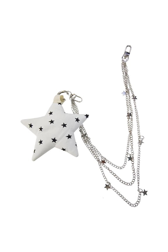 Modern Irregular Five Point Star Key Holder Carabiner Pants Chain Lightweight Alloy Polyester Trousers Chain Accessory
