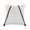 thumbnail image 1 of Necvior Modern Minimalist Woven Tufted Throw Pillow for Case Boho Farmhouse Embroidery Striped Line Pompoms Decorative Cushion C, 1 of 20