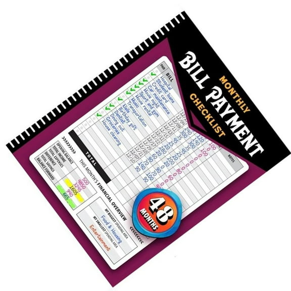 Necvior Monthly Bill Payment Checklist Book Money Managers Expense Tracking Notebook for Consistent Use in Financial Planning