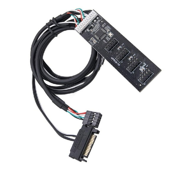 Necvior Motherboard 9 Pin USB Header Splitter Male 1 to 4 Extension Splitter Cable Desktop Card 9Pin USB 2.0 Connector Adapter
