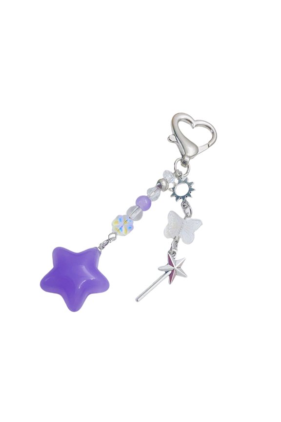 Multifunctional Five Pointed Stars Keyring Colorful Pentagrams Pendant Bag Decoration Decorative Backpack Accessory