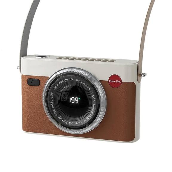 Necvior Multifunctional Personally Cooling Fan Unique Camera Shape Portable Wearable Fan