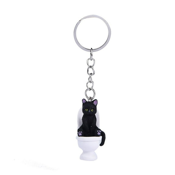Necvior Multiple Creative Cartoon Toilet Kitty Diy Handheld Keychain Bags Car Keychain