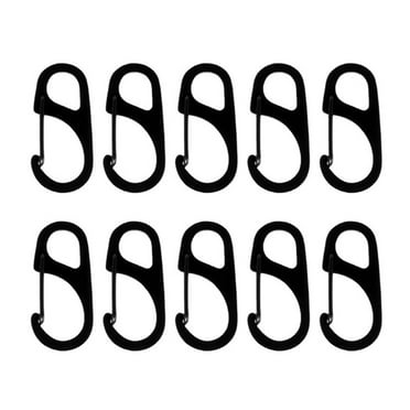 Necvior Multiuse Carabiner Clip Carabiner Spring Clip D-Shape Clip Keyring Carabiner Hook for Hammocks Camping Hiking Fishing