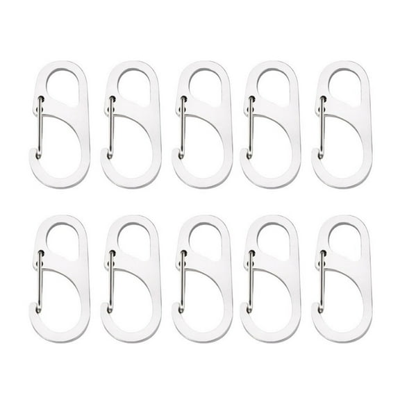 Necvior Multiuse Carabiner Clip Carabiner Spring Clip D-Shape Clip Keyring Carabiner Hook for Hammocks Camping Hiking Fishing