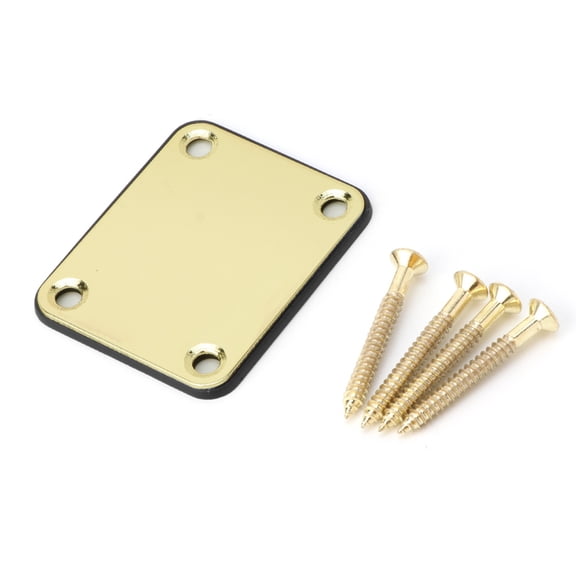 Necvior Neck Plate with Crews, Guitar Neck Plate for Replacement Electric Guitar Parts