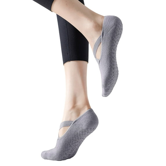 Necvior Non Slip Pilates Socks with Grips Anti Skid Athletic Socks Grip Socks for Womens