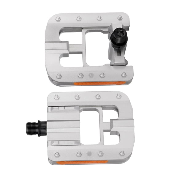 Necvior NonSlip Cycling Pedals Aluminum Alloy Folding Bike Pedals with Reflective Strips
