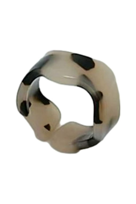Opening Ring Leopard Print Ring Fashion Woman Finger Ring Acrylic Material