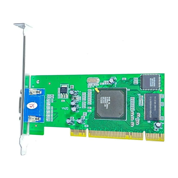 Necvior PCI Graphics Card ATI Rage XL 8MB 32Bit Multi-Display VGA SDRAM Video Tractor Card Desktop Computer Accessories
