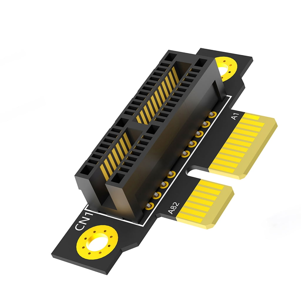 Necvior PCIE 1X Slot Reverse Card 90 Degree Reverse Male to Female ...