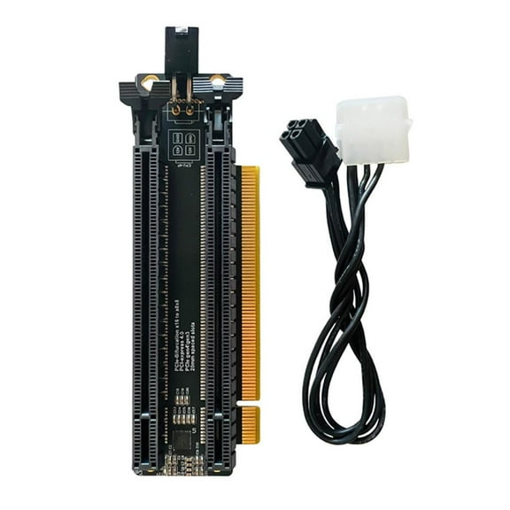 Necvior PCIe4.0 X16 1 To 2 Expansion Card Gen3\GEN4 Split Card X8X8 Split with Clock