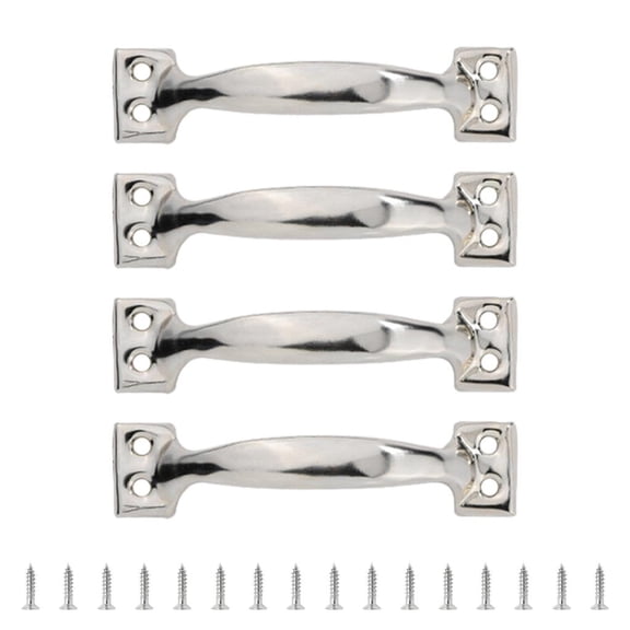Necvior Pack Of 4 Iron Handles for Wood Fence Gates Metal Furniture Knob Home Hardware