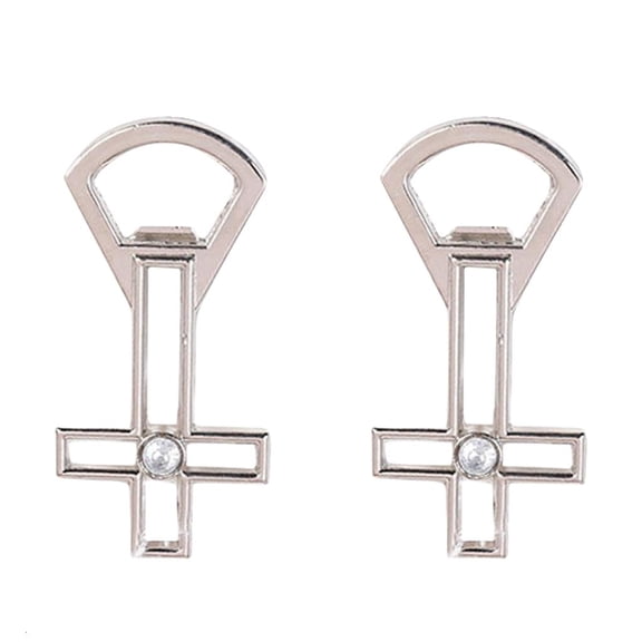 Necvior Pack of 2 Multifunctional Crosses Design Corkscrew and Bottle Opener for Wine and Beer with Comfortable Grip