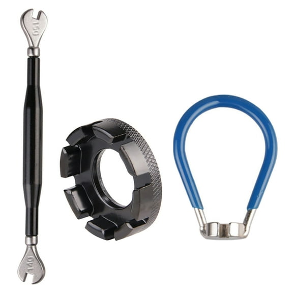 Necvior Pack of 3 Bike Spoke Adjustment Wrench Tools Road Bike Rim Truing Tool