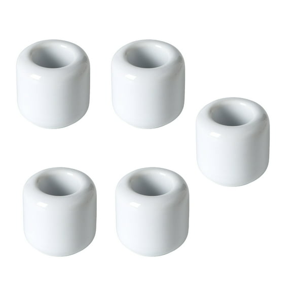 Necvior Pack of 5 White Ceramic Candle Holders for Small Taper Candle Home Decoration