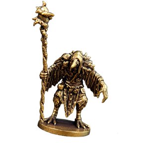Necvior Permanent Brass Wizard Sculpture Permanent Craftsmanship Ideal For Collector Displays