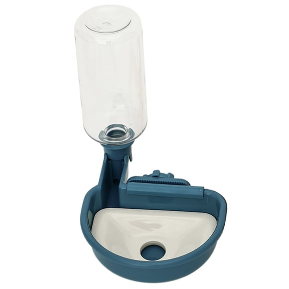 Necvior Pet Feeder Self Dispensing Gravity Feed Automatic Water Dispenser Plastic Hanging Dog for Cat Water Fountain Easy to Ref