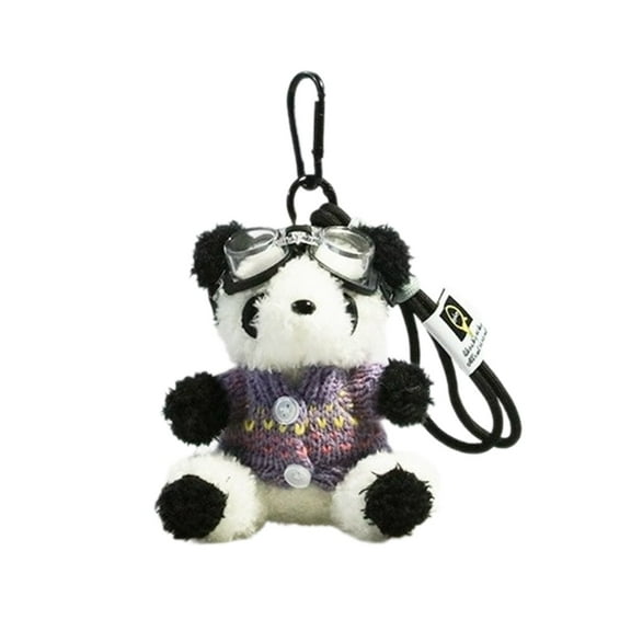 Necvior Pilot Panda Keyring Durable Bear Keychain for Bags and Keys Pendant Decor