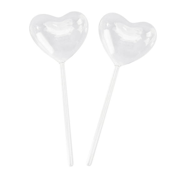 Necvior Plant Glass Watering Globes Heart Shape Self Watering Bulbs Devices Plant