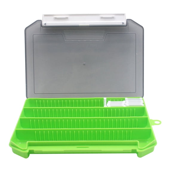 Necvior Plastic Fishing Tackle Box Storage Tray Tackle Boxes Organizer with Removable Dividers Fishing Lures Hooks Accessories