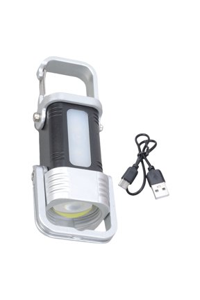 Plastic Keychain Flashlights with Magnetic Side Rechargeable Light ABS Texture
