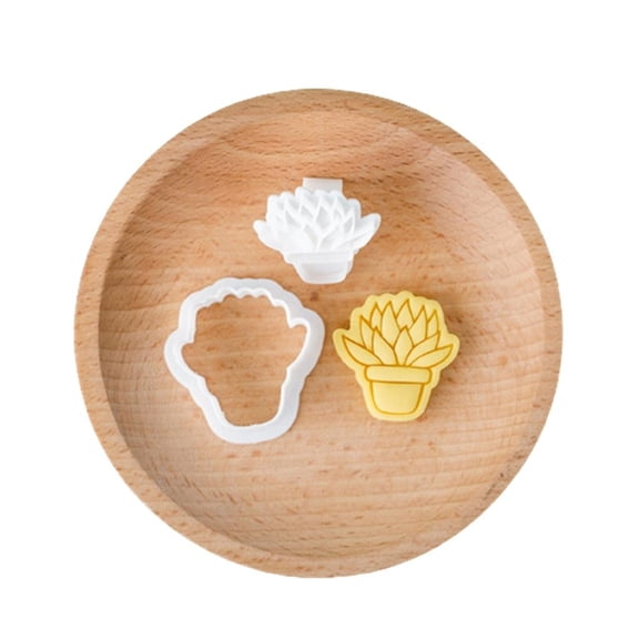 Necvior Plastic Mold Chocolate Cactus Plant Fondant Cake Candy Soap Moulds for Decor