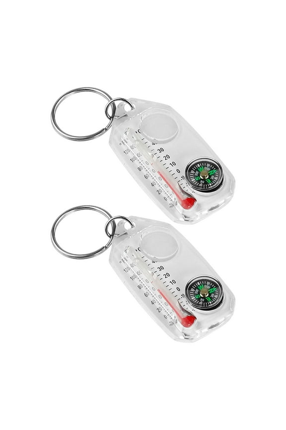 Pocket Sized Guiding Compasses Thermometers Keyring For Hiking Compasses Keyring Compasses Pendant Thermometers Keychain