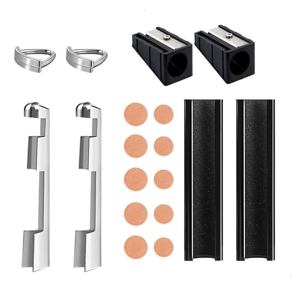 Necvior Pool Cue Repair Kits Including 2 Cue Clamps 10 Cue Tips 2 Pool Ball Shaper 2 Cue Tips Trimmers for Billiard Cue Repair