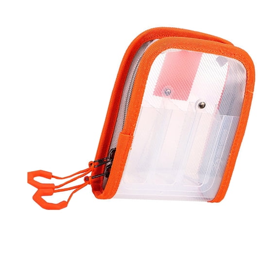 Necvior Portable 6 Compartment Clear Squid Jig Lure Hook Storage Case Fishing Lures Bag