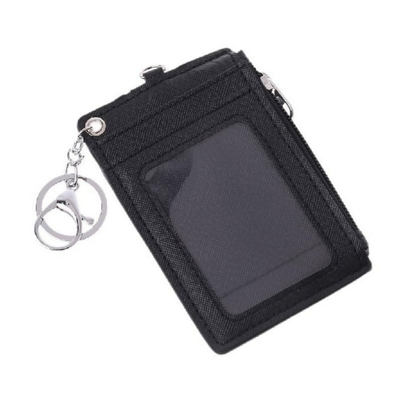 Necvior Portable Business Card Credit Badge Holder Coin Purse Wallet Keychain