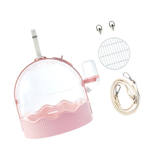 Necvior Portable Carrier Cage with Water Bottle Portable Parrot Cage Bird Travel Cage