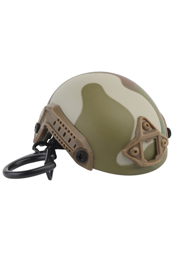 Portable Helmet Shaped Keychain Bottle Opener Tools Military Charm