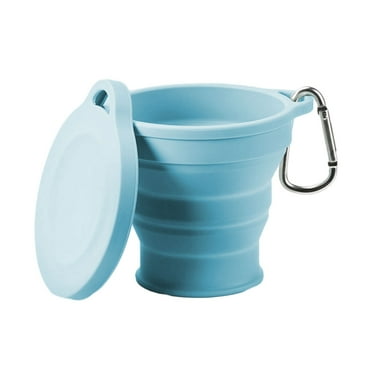 Necvior Portable Silicone Foldable Cup with Carabiner Heat Resistant Collapsible Cups