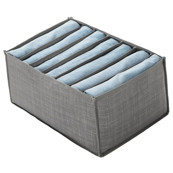 Necvior Practical Pants Storage Box with Multiple Compartments Separation Box for Jeans