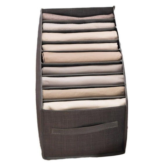 Necvior Practical Pants Storage Box with Multiple Compartments Separation Box for Jeans