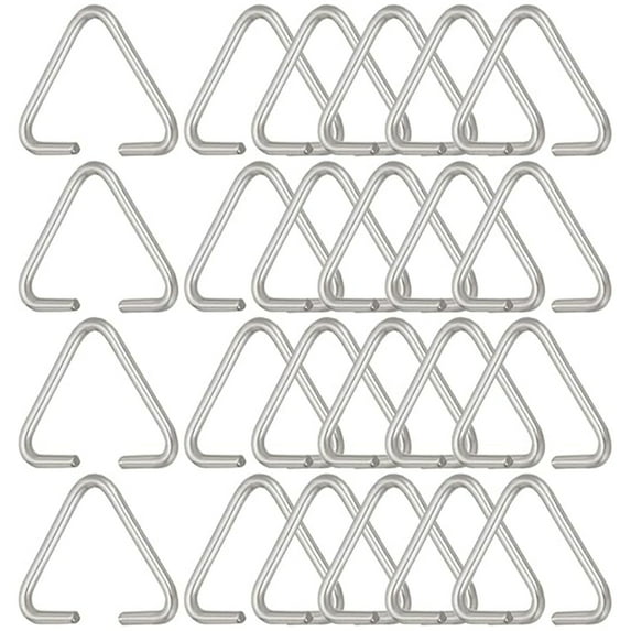 Necvior Professional Jewelry Findings 600 Pieces Silver Triangles Open Hooks Stainless Steel Connectors for Artistics Creation