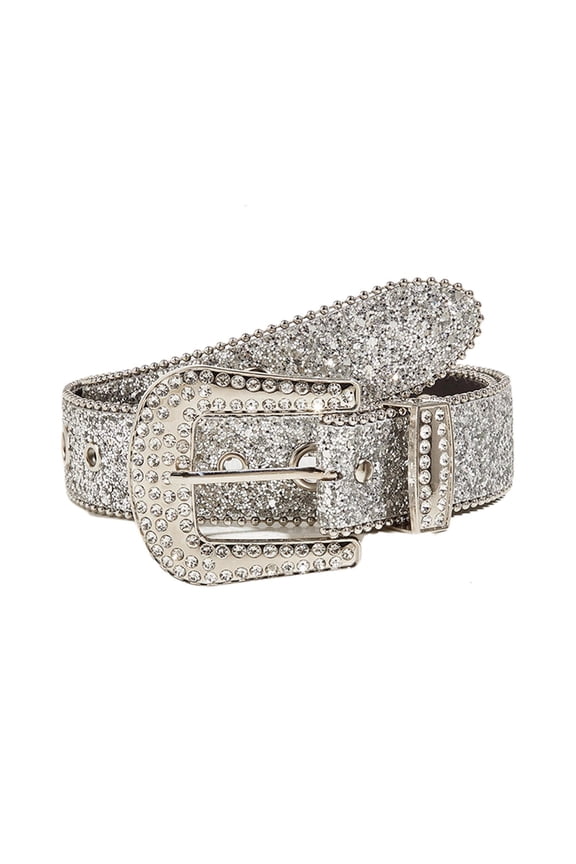 Punk Rhinestone Buckle Belts Woman Locomotive Full Sequins Waist Belts Western Cowgirl Y2K Girls Belt for Jeans Men