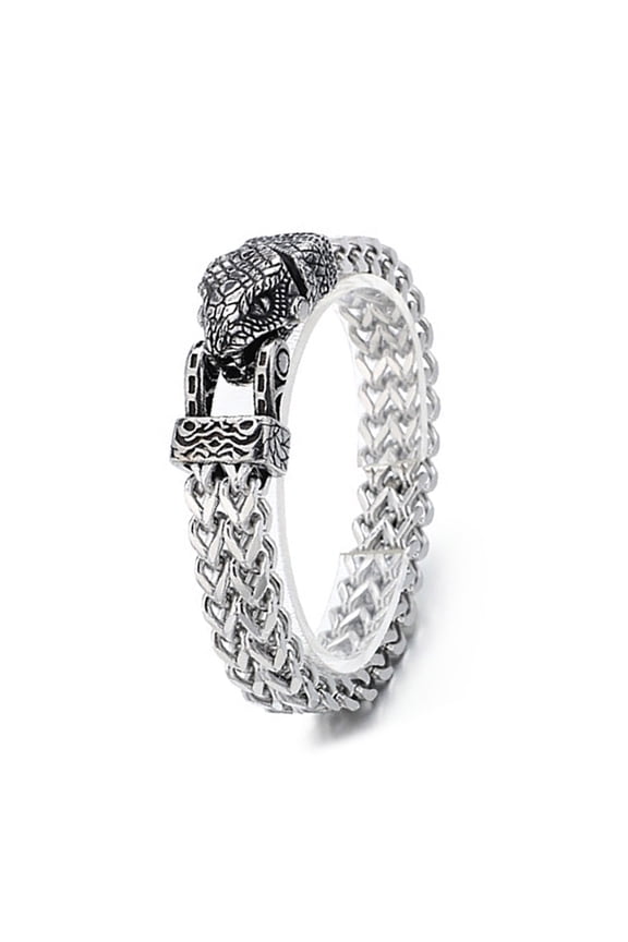 Punk Wolf/Snake/Eagle Bracelet for Men Titaniums Steel Mesh Chain Bangle Jewelry
