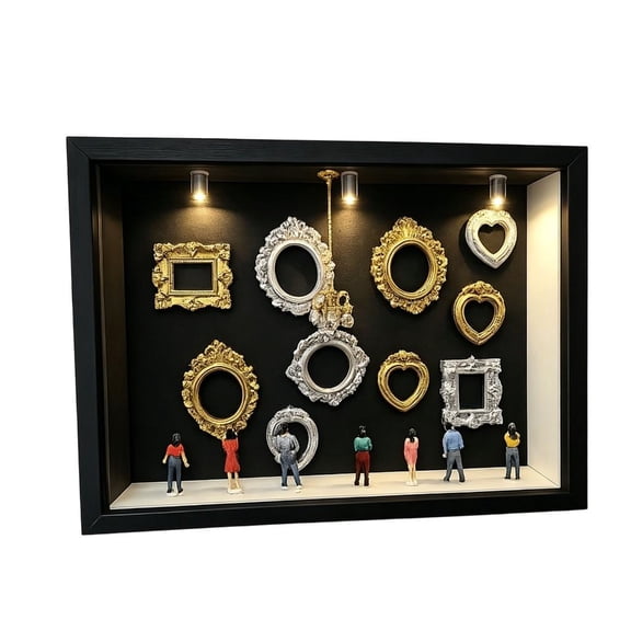 Necvior Quick Assembly Photo Frame Set With LED Lights For Creative Homes Decors