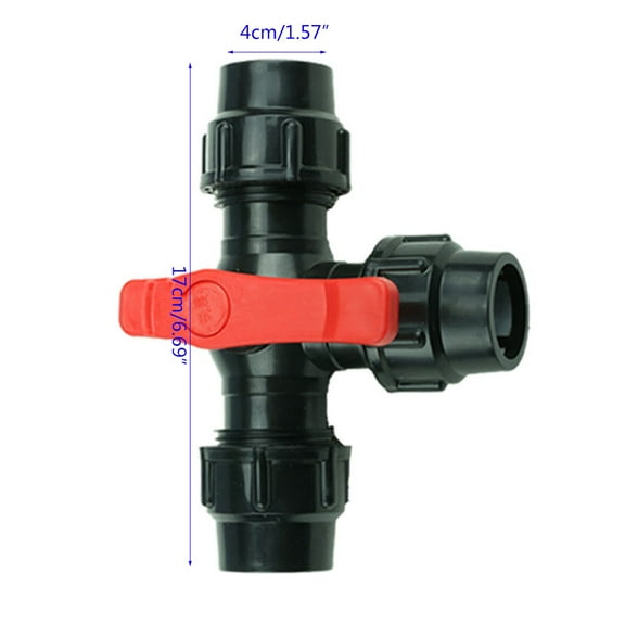 Necvior Quick Connect PE Plastic Three-way for Valve Shut off Ball for Valve Fitting 3 Way Diverter for T Shape Adapter for Valv