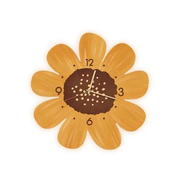 Necvior Quiet NonTicking Wall Clock With Builts In Light For Bedroom And Study Area