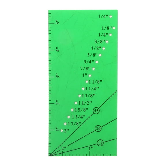 Necvior Quilting Seam Guide Ruler Sew Seam Allowance Ruler with 45° Quilling Tool Sets for 1/8 to 2Inch Straight Line