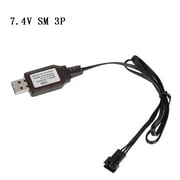 Necvior RC Toy 6.4V 2P 7.4V 3P Charger Liion battery Plug positive portable Charger