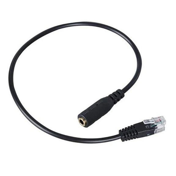 Necvior RJ9 to 3.5mm Headsets Adapter For Office Phone Systems Computer Headphones Seamlessly Switching TangleResistant Cable