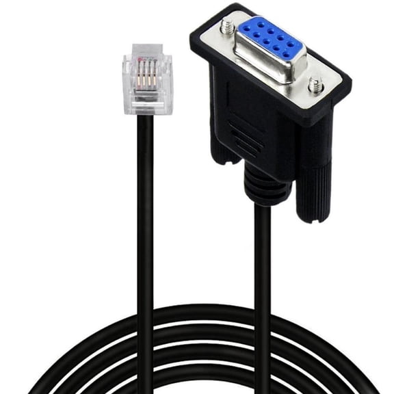 Necvior RS232DB9 Female to RJ11 6P4C Cable for PDU Connection Plugs and Play 1.8meter
