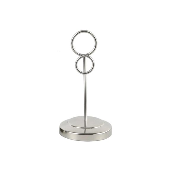 Necvior Reception Menu Clip Stand with Round Base for Dining and Desk Use