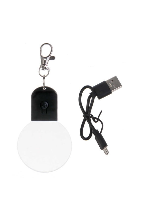 Rechargeable Keychain Flashlights Small Night Light Keychain Luminous Pendant for Backpack Bar Ornament Creative Gifts